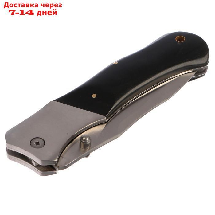 Складной нож Stinger, 100 мм, рукоять: сталь, дерево, коробка картон - фото 2 - id-p213593185