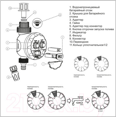 Таймер для управления поливом Жук 5721-00 - фото 6 - id-p213672013
