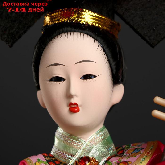 Кукла коллекционная"Китаянка в национ. платье с муз.инструмен. - пипой"МИКС 32х12,5х12,5см - фото 5 - id-p213590302