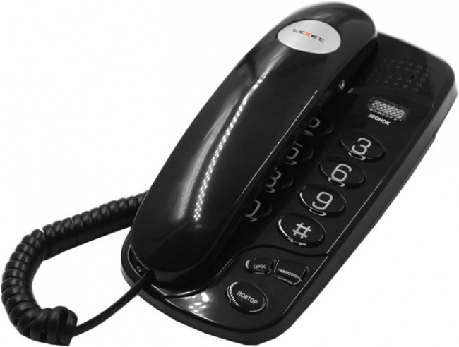 Проводной телефон TeXet TX-238 (черный) - фото 1 - id-p194259058