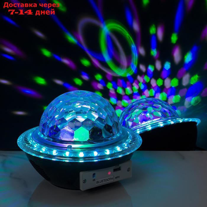 Световой прибор "Хрустальный шар", LED-30-220V, 2 динамика, Bluetooth, ЧЕРНЫЙ - фото 1 - id-p213591344