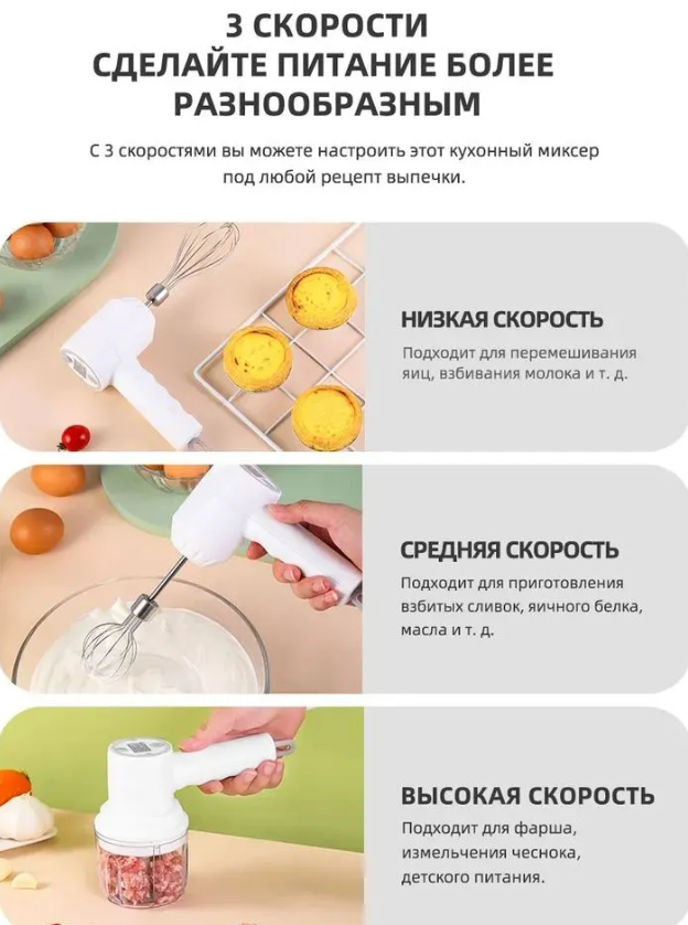 Беспроводной миксер /блендер - измельчитель 2 в 1 Wireless multi-function cooking machine - фото 10 - id-p213686380