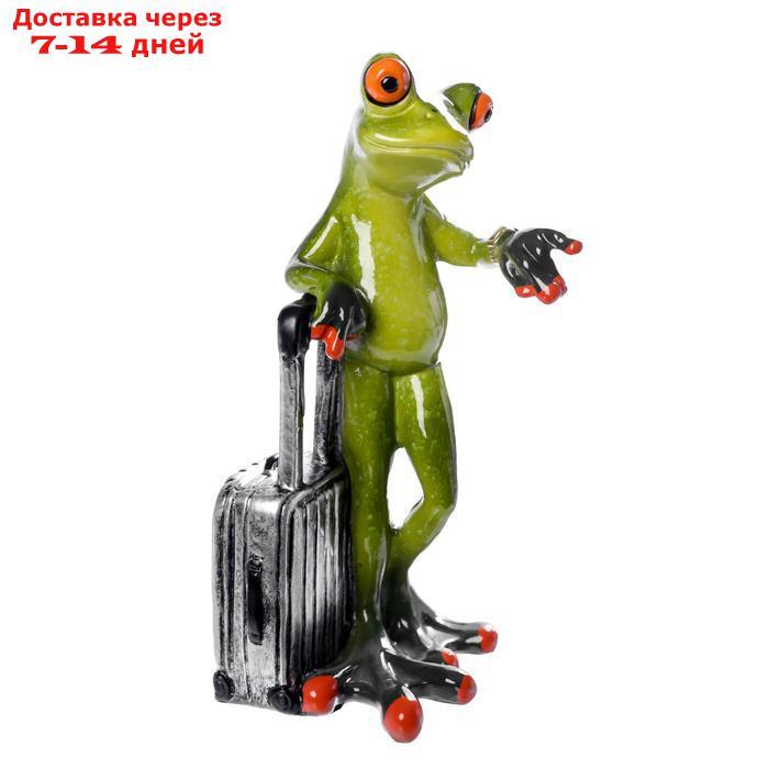 Сувенир полистоун лак "Лягушонок с чемоданом" 15,8х6,8х8,5 см - фото 5 - id-p213590523