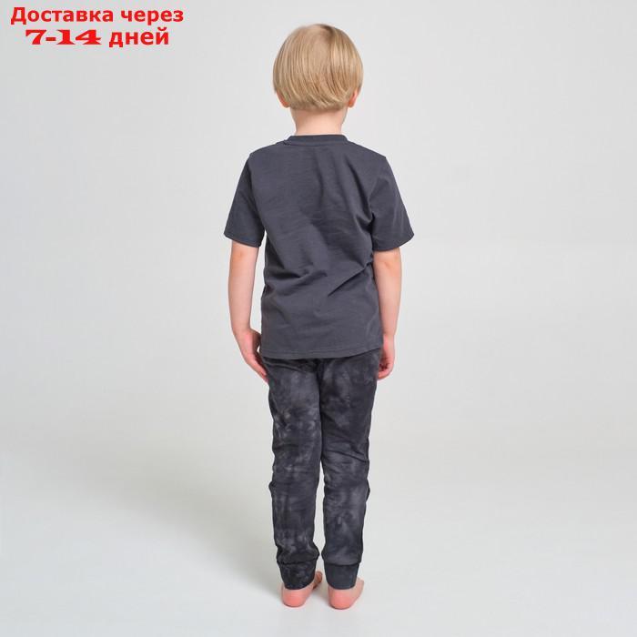 Пижама детская (футболка, брюки) KAFTAN "Trendy" р.32 (110-116), серый - фото 4 - id-p213592482