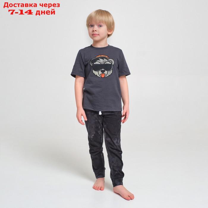 Пижама детская (футболка, брюки) KAFTAN "Trendy" р.32 (110-116), серый - фото 5 - id-p213592482
