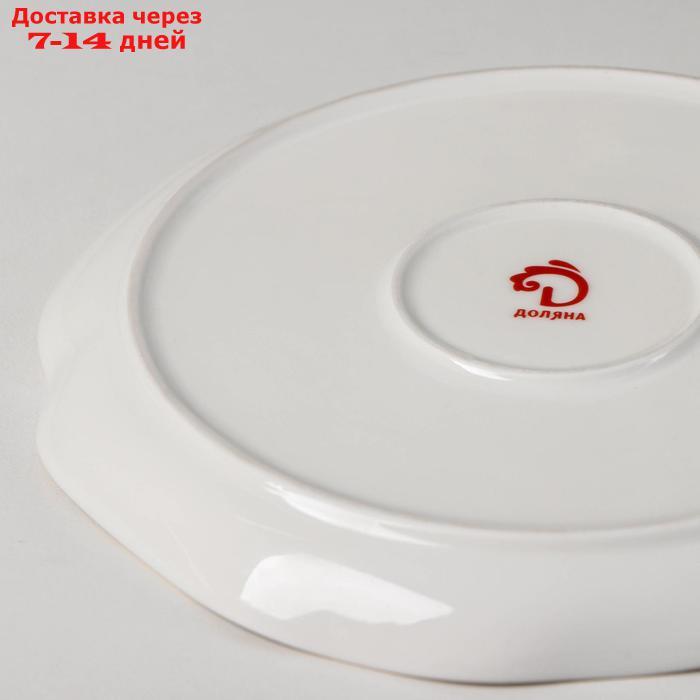 Тарелка пирожковая Доляна "Млечный путь", d=19 см, цвет цвет белый в крапинку - фото 3 - id-p213590861