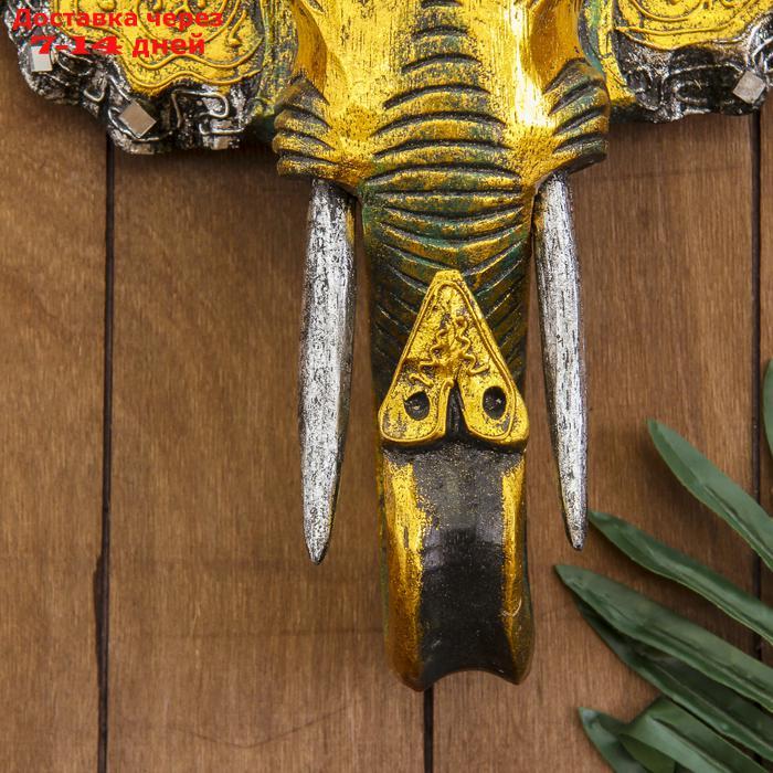 Панно настенное "Голова слона" 27х12х30 см - фото 3 - id-p213591759