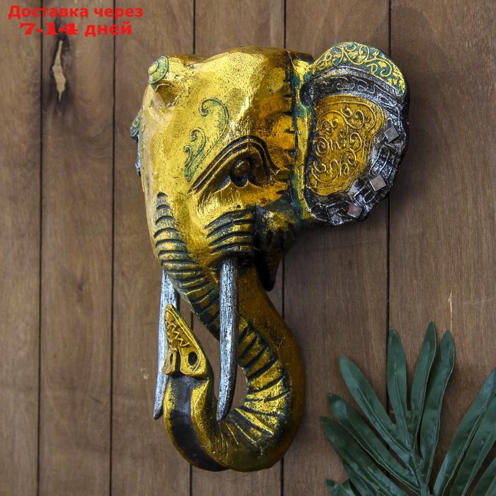Панно настенное "Голова слона" 27х12х30 см - фото 4 - id-p213591759