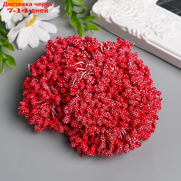 Тычинки для цветов "Капельки пузырьковые красные" 4х7 мм набор 700 шт длина 6,5 см - фото 2 - id-p213592721