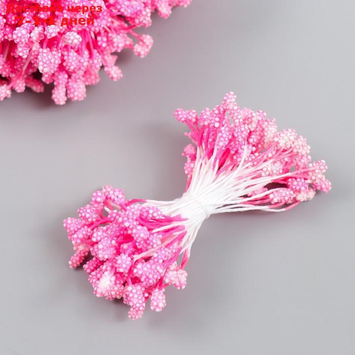 Тычинки для цветов "Капельки пузырьковые фуксия" 4х7 мм набор 700 шт длина 6,5 см - фото 3 - id-p213592739
