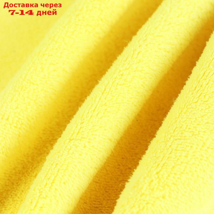 Салфетка для автомобиля CARTAGE, микрофибра, 400 г/м², 60×160 cм, желто-серая - фото 2 - id-p213592753