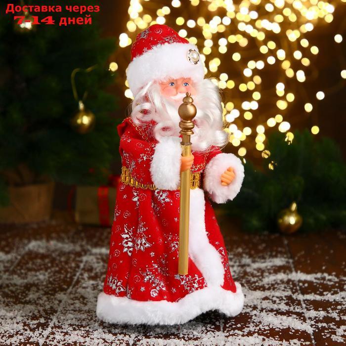 Дед Мороз, в красной шубе и шапке с жемчужинкой - фото 3 - id-p213591815