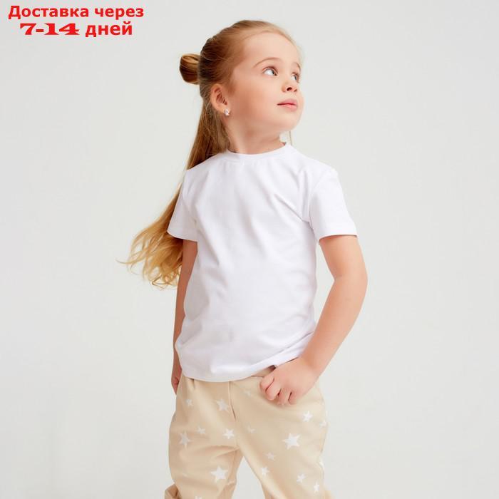 Брюки для девочки MINAKU: Cotton Collection цвет бежевый, рост 116 - фото 2 - id-p213592868