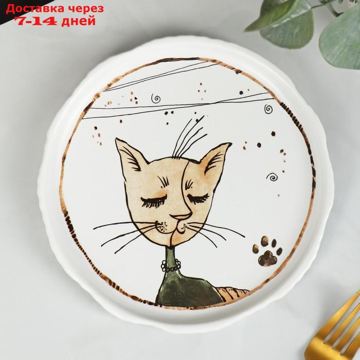 Тарелка десертная "Коты-аристократы", 18,5×1,8 см - фото 1 - id-p213591954
