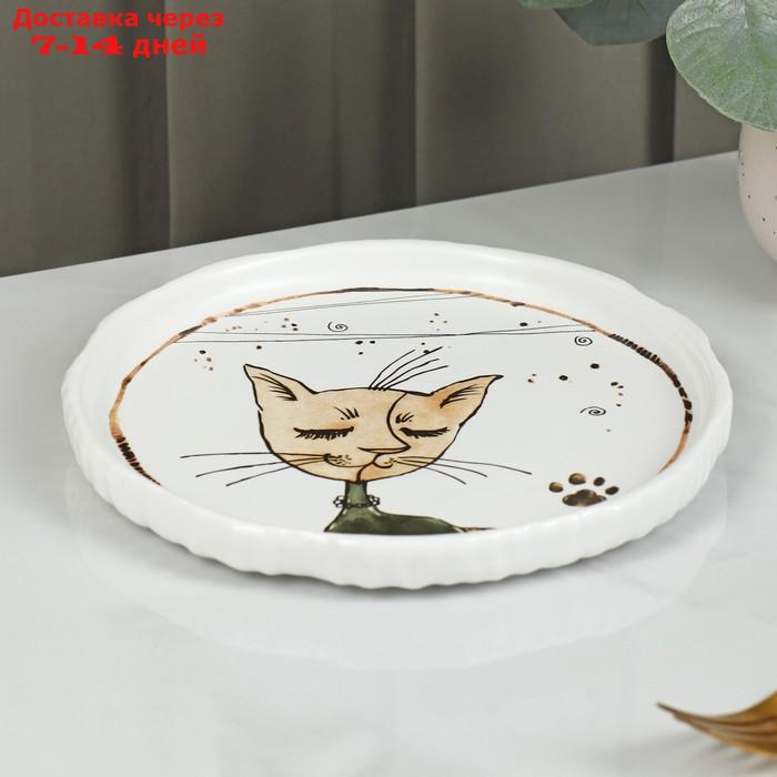 Тарелка десертная "Коты-аристократы", 18,5×1,8 см - фото 2 - id-p213591954