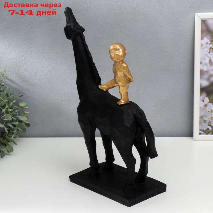 Сувенир полистоун "Малыш на коне" 40х12х28 см - фото 2 - id-p213592982