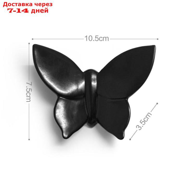 Декор настенный "Бабочки" 7,5 x 10,5 см, черный, (набор 5 шт) - фото 5 - id-p213592994