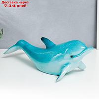Сувенир полистоун свет "Голубой дельфин" 14х17х42,5 см
