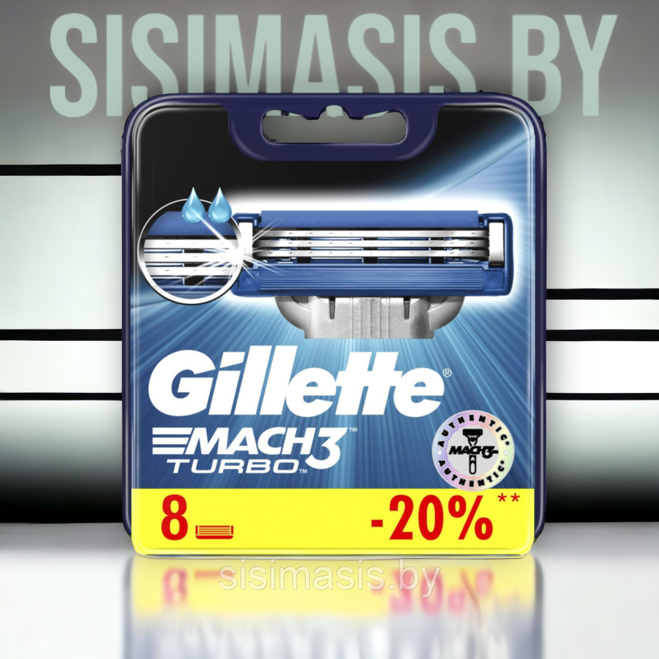 Сменные кассеты для бритья, Gillette Mach3 Turbo, оригинал, 8 шт. - фото 4 - id-p184393129