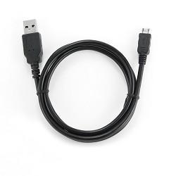 Bion Кабель двухсторонний USB 2.0 - micro USB, dAM/microB 5P, позолоченные контакты, 1м, черный - фото 1 - id-p213688773