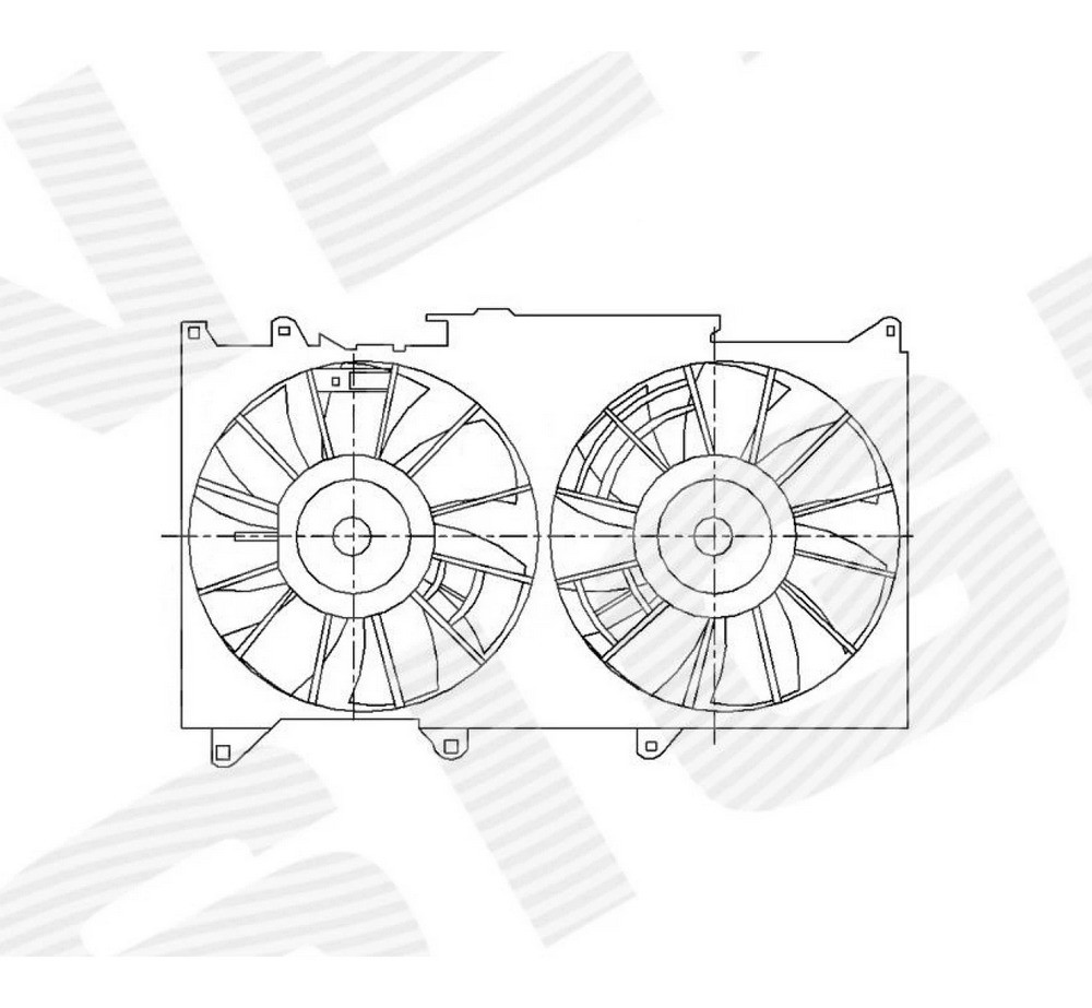 Диффузор радиатора и кондиционера для Lexus IS I - фото 1 - id-p213701125
