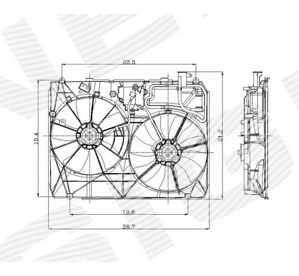 Диффузор радиатора для Toyota Sienna II - фото 1 - id-p213714286