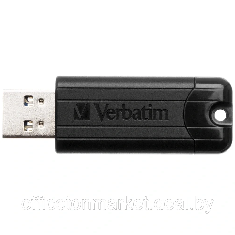 USB-накопитель "PinStripe Store 'n' Go", 64 гб, usb 3.2, черный - фото 1 - id-p213687863
