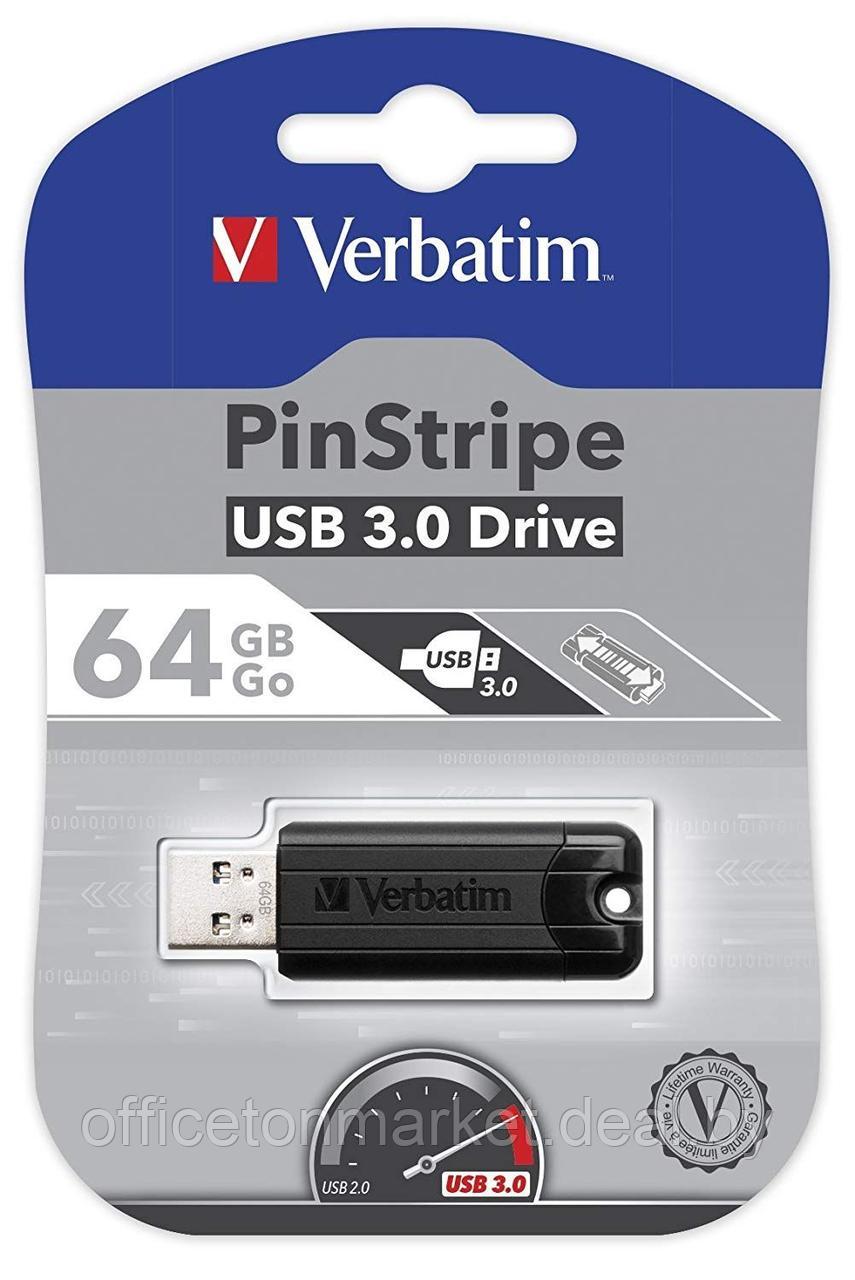 USB-накопитель "PinStripe Store 'n' Go", 64 гб, usb 3.2, черный - фото 6 - id-p213687863