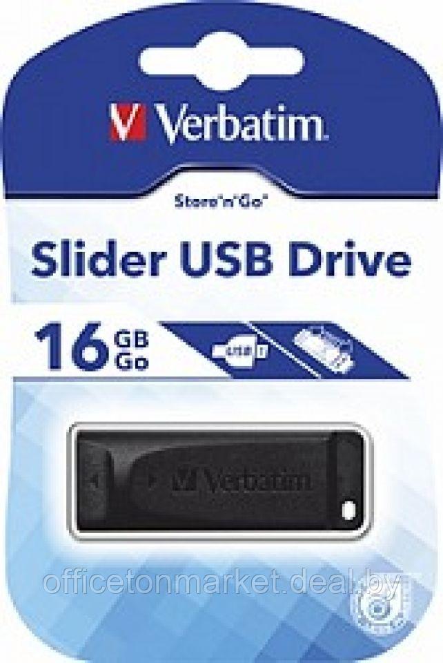 USB-накопитель "Slider", 64 гб, usb 2.0, черный - фото 2 - id-p213687864