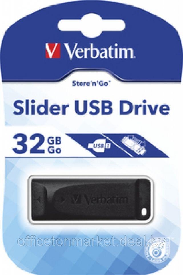 USB-накопитель "Slider", 64 гб, usb 2.0, черный - фото 3 - id-p213687864