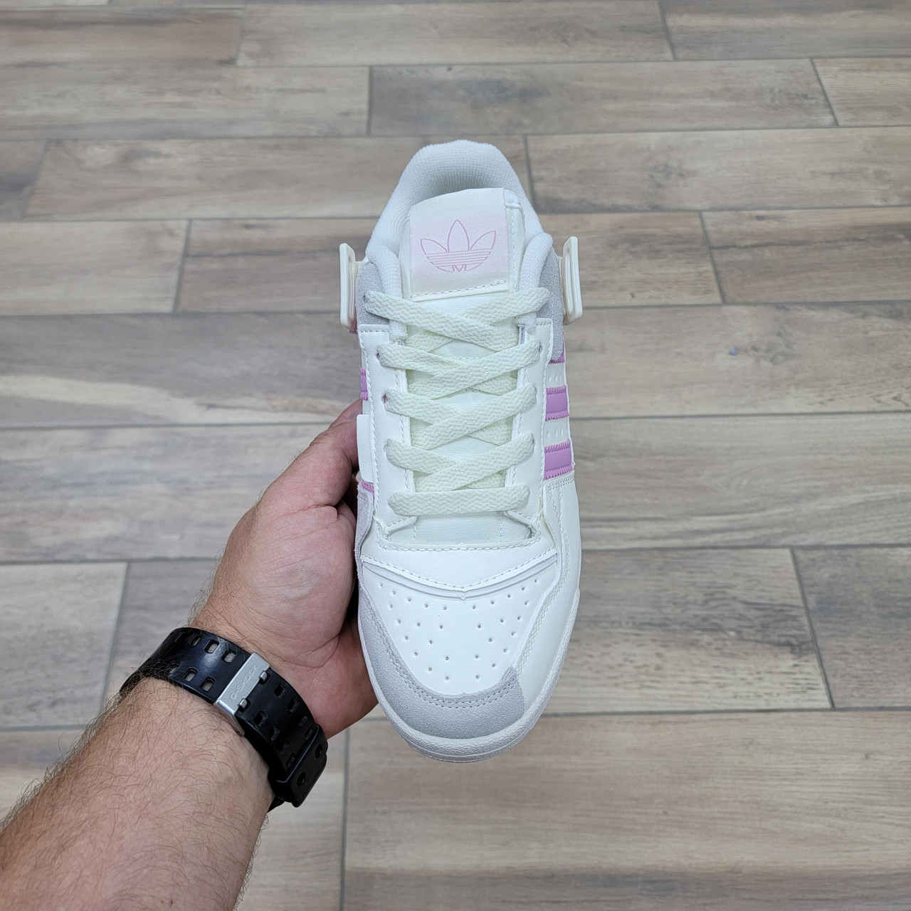 Кроссовки Adidas Forum Exhibit Low White Purple - фото 4 - id-p197407123