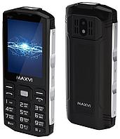 Кнопочный телефон с мощным аккумулятором MAXVI P101 черный