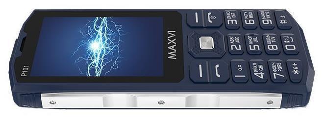 Кнопочный телефон с мощным аккумулятором большой батареей MAXVI P101 синий - фото 3 - id-p213722897
