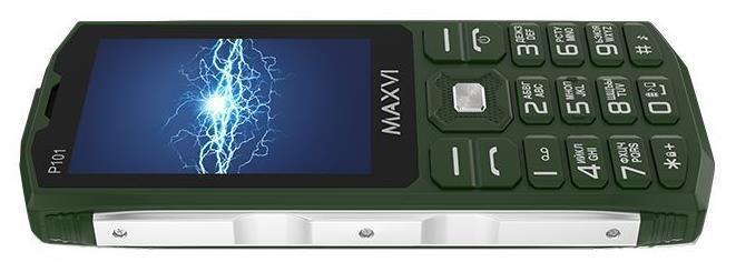 Мобильный телефон с мощным аккумулятором большой батареей MAXVI P101 зеленый - фото 3 - id-p213722898