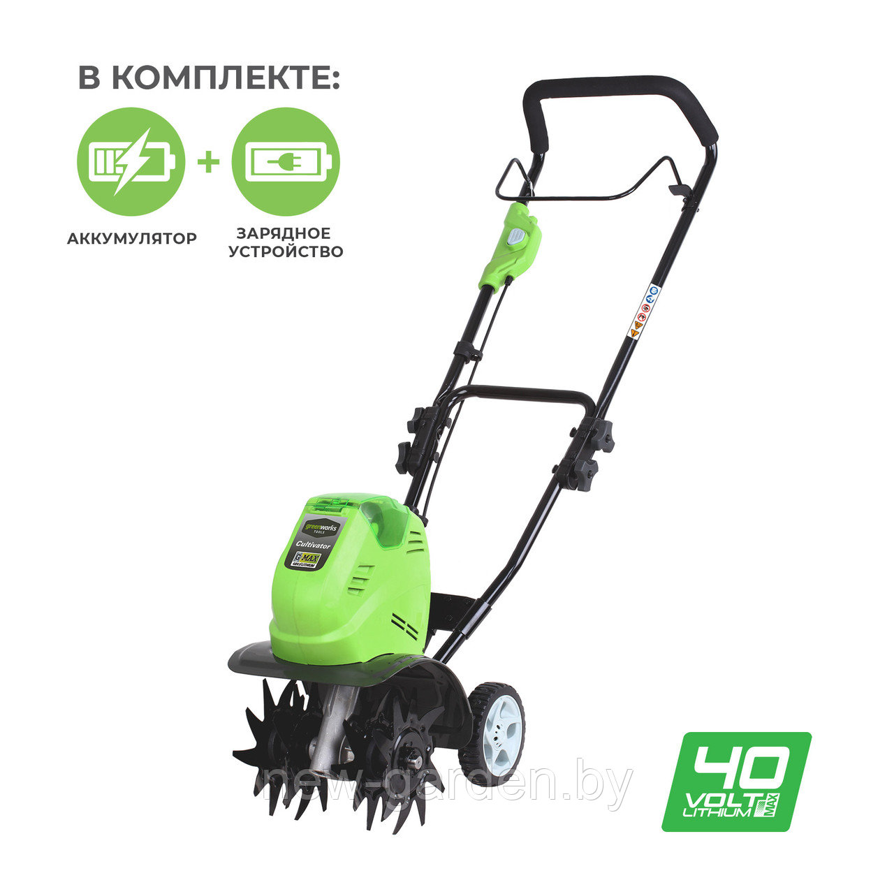 Мотокультиватор Greenworks G40TLK4 (27087VB)