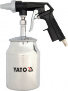 инструмент Yato Пистолет пневматический пескоструйный с бачком 1л 160 литров в минуту (YT-2376) - фото 1 - id-p213724562