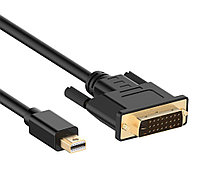 Кабель Mini DisplayPort - DVI-D, папа-папа, 1,8 метра, черный 555153