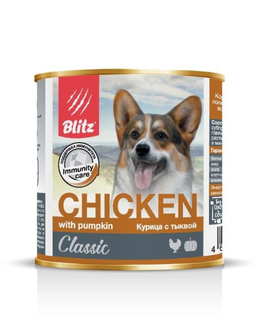 Blitz Classic Dog Chicken whith Pumpkin (Курица с тыквой), 400 гр - фото 1 - id-p213726488