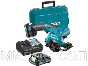 Аккум. циркулярная пила MAKITA HS 301 DWAE в чем. (10.8 В, 2 акк., 2.0 А/ч, Li-Ion, 85х15 мм, до 26 мм)