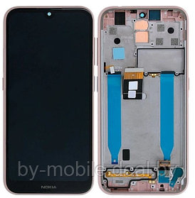 Экран (модуль) в раме Nokia 4.2 (розовый)