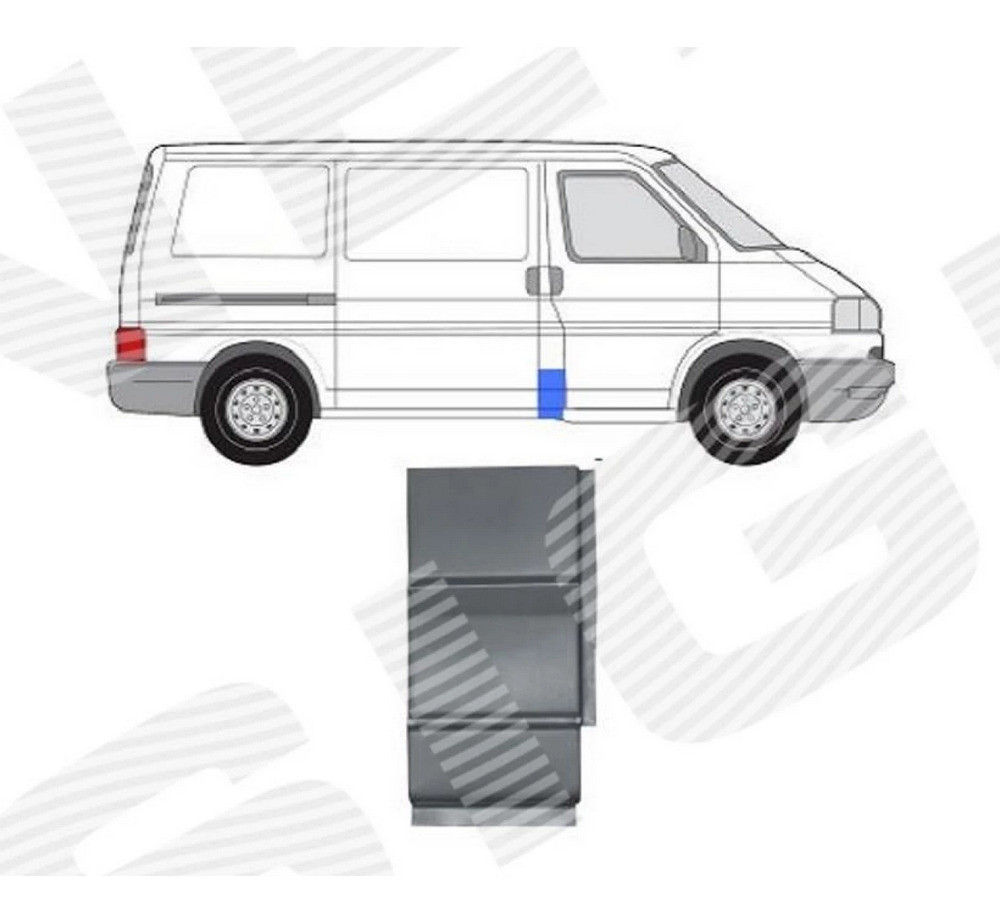 Боковая панель (правая) для Volkswagen Caravelle IV - фото 1 - id-p213715347