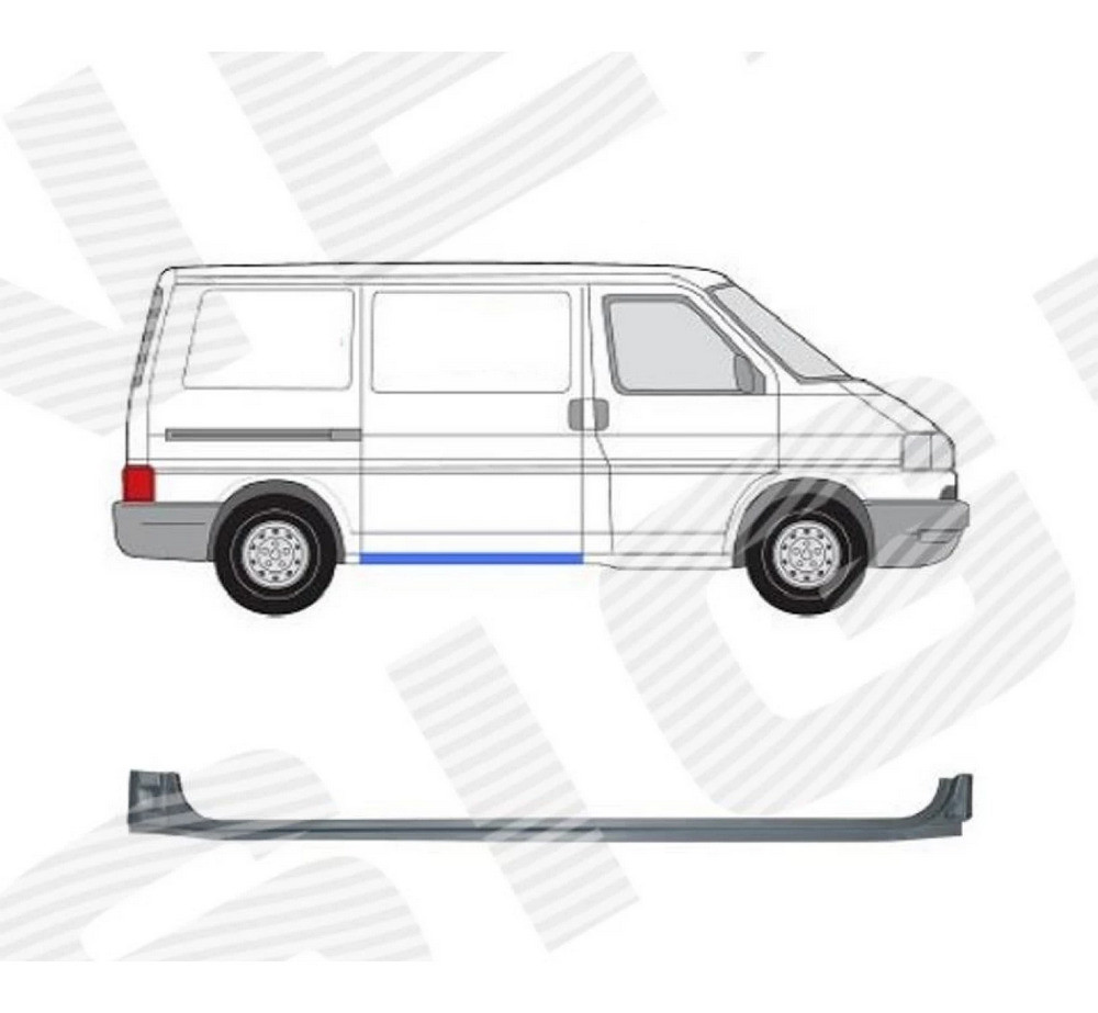 Порог (правый) для Volkswagen Caravelle IV - фото 1 - id-p213715351