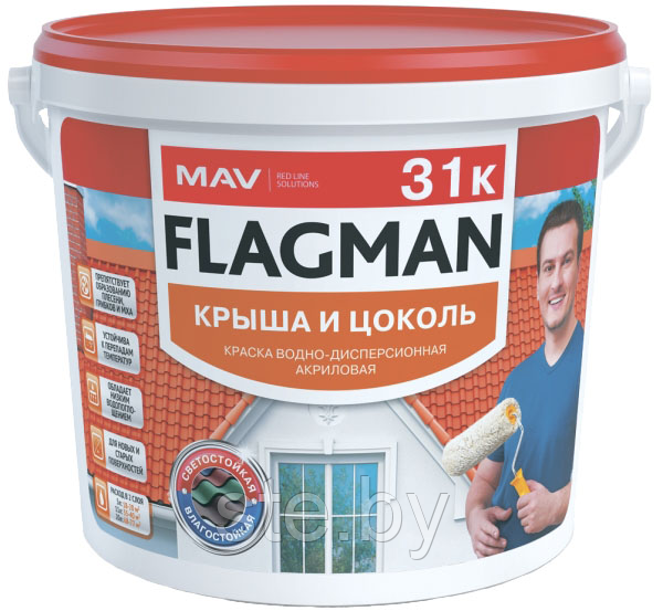 Краска FLAGMAN 31К (шоколадно-коричневый) 5 л (7 кг) - фото 1 - id-p213916989