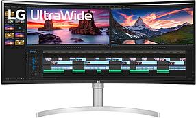 Монитор LG 38" UltraWide 38WN95C-W белый IPS LED 21:9 HDMI M/M матовая Pivot 450cd 178гр/178гр 3840x1600