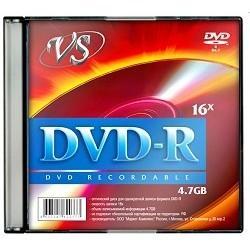 Диски VS DVD-R 4.7Gb, 16x, Slim Case 5шт. - фото 1 - id-p213925372