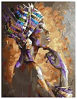Рисование по номерам "Африканская женщина" картина