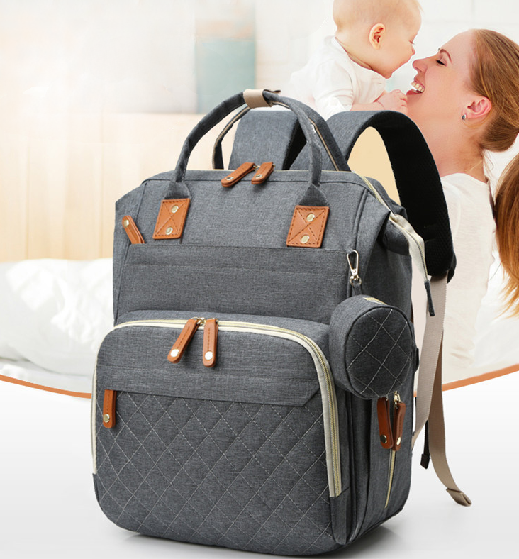 Модный многофункциональный рюкзак с термоотделом, USB и кошелечком Mommy's Urban для мамы и ребенка Серый - фото 10 - id-p213926328