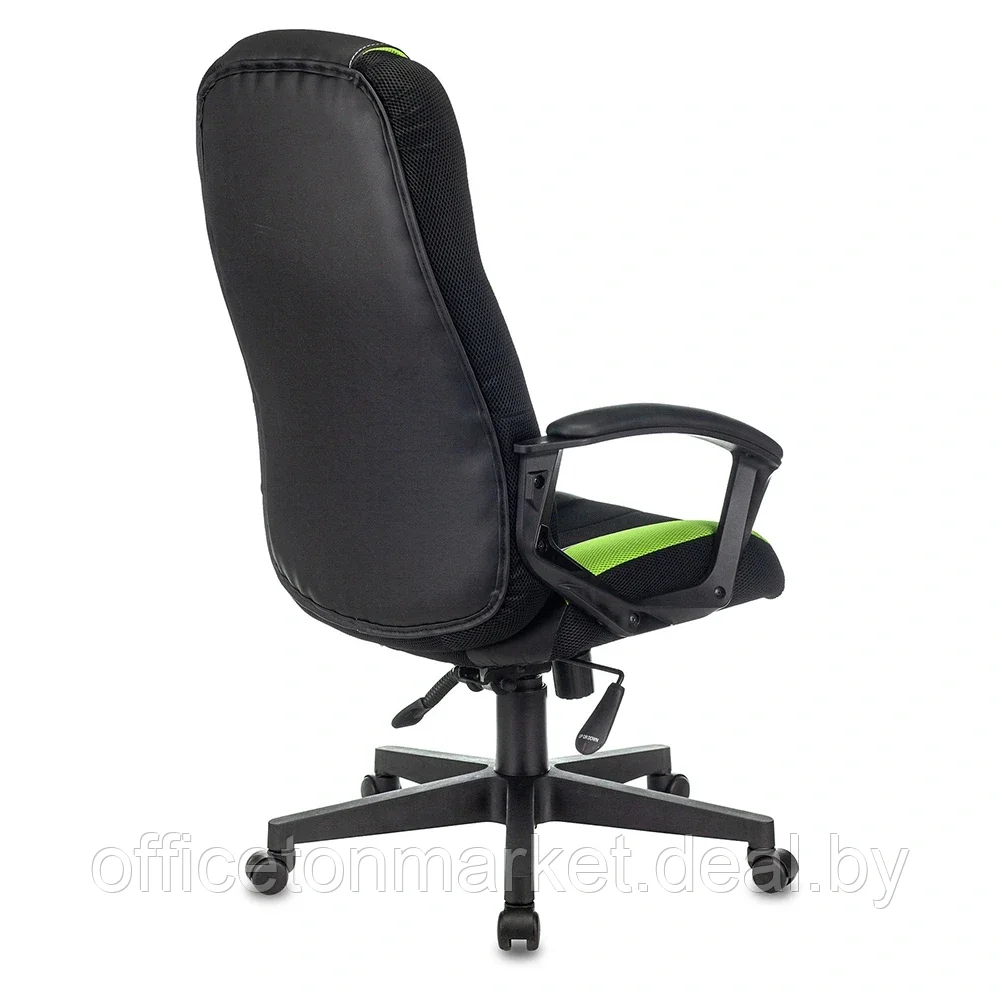 Кресло игровое "Бюрократ Zombie 9", ткань, экокожа, пластик, черный, салатовый - фото 4 - id-p208964622