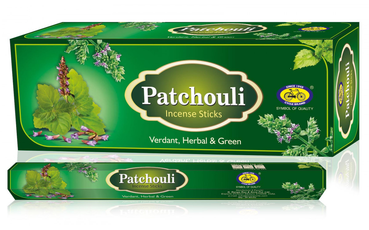 Благовония Пачули Сайкл Patchouli Cycle, шестигранник, 20 палочек Индия