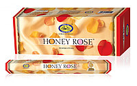 Благовония Мед и Роза Сайкл Honey Rose Cycle, шестигранник, 20 палочек Индия